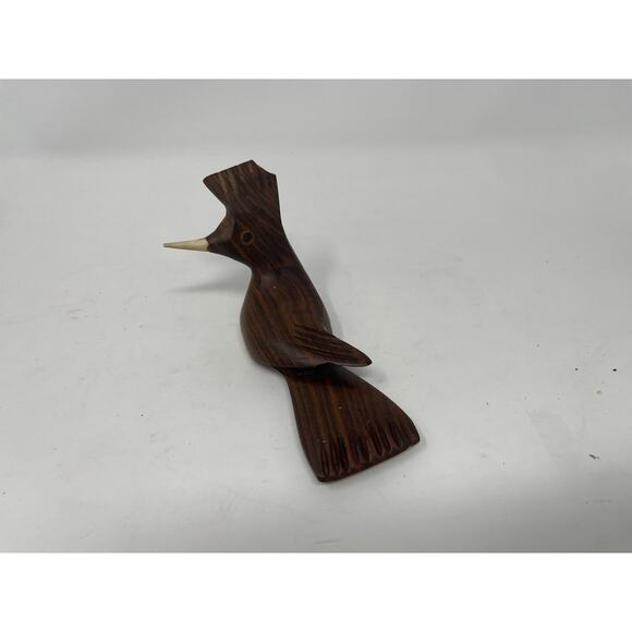 Vintage Ironwood Long Tail Bird Figurine Hand Carved Wood - Picture 4 of 8